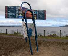 The first CliP wayfinding sculpture on Ferry Road, Taup&#333;